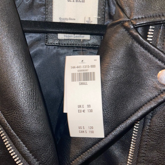 NWT Abercrombie leather jacket. Small - Picture 2 of 4